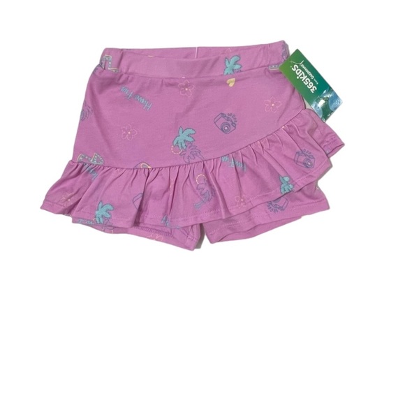 360 Kids Garanimals Girls Size 4 Skirt Shorts Ruffles Set 2 Pcs Pink Gray - Picture 4 of 10